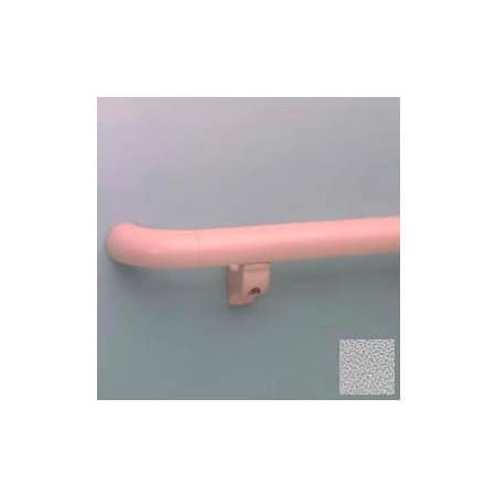 Pawling Round Handrail, 1-1/2" Grip, Aluminum Retainer, 12' Long, Pearl Gray BR-1200-12-289